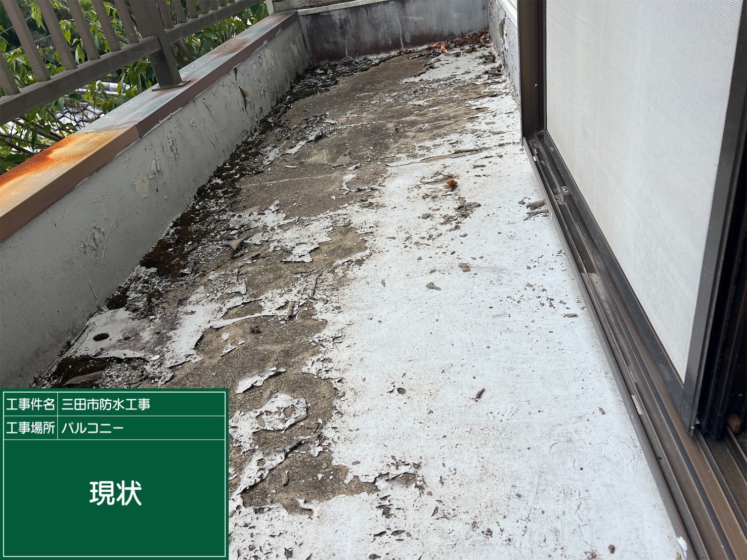 施工前のベランダの写真
